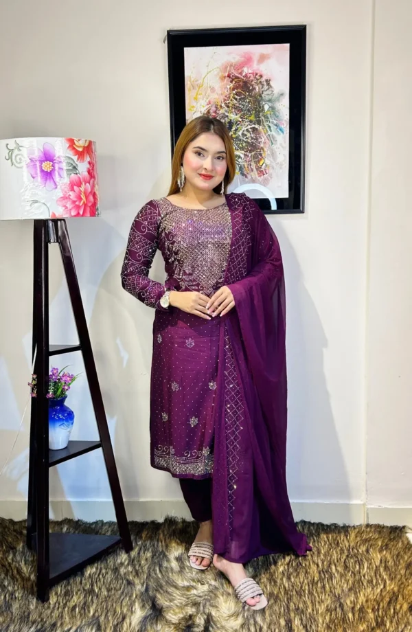 Real Nc Stone Party Wear Dresses DL